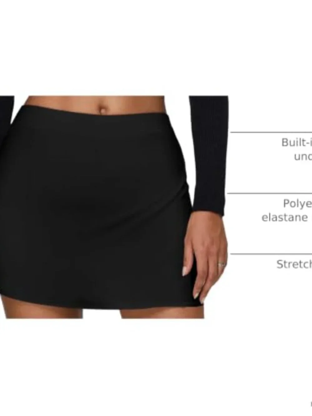 High Waisted Bodycon Skort with Built-In Shorts Leopard Print Stretchy Pencil